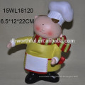 Personalized ceramic chef figurine in high quality for promotion